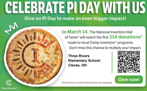 Camp Invention® will be celebrating Pi Day on March 14, 2025